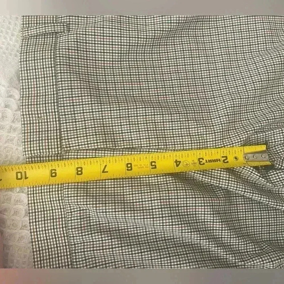 Tommy Hilfiger Women’s Dress Pants Checkered Tan Straight Leg Mid Rise Size 16 - Picture 7 of 11